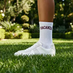 On Vacation 2 Pack Vacanza Socks White & Navy 39-42