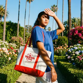 On Vacation Aperitif Shopping Bag White