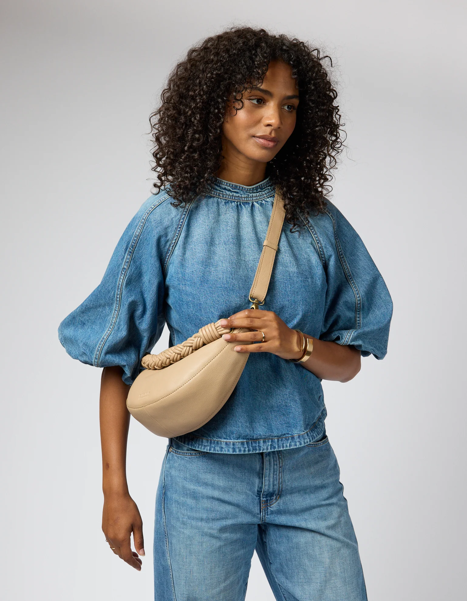 O My Bag O My Bag Leo Midi Tas (Twisted Handle) Soft Grain Leather