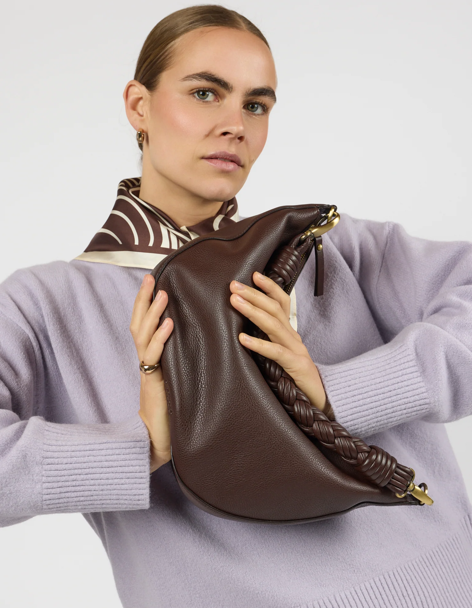 O My Bag O My Bag Leo Maxi Tas incl. Twisted Handle Soft Grain Leather