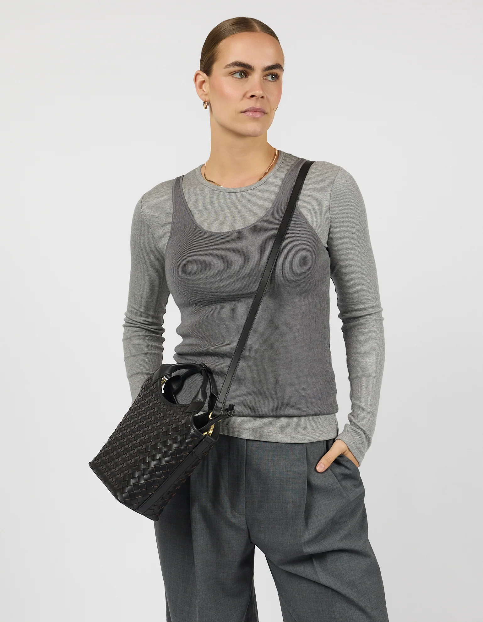 O My Bag O My Bag Mara Midi Tas Woven Classic Leather