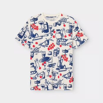 Dedicated T-shirt Stockholm Dinner Time Blue