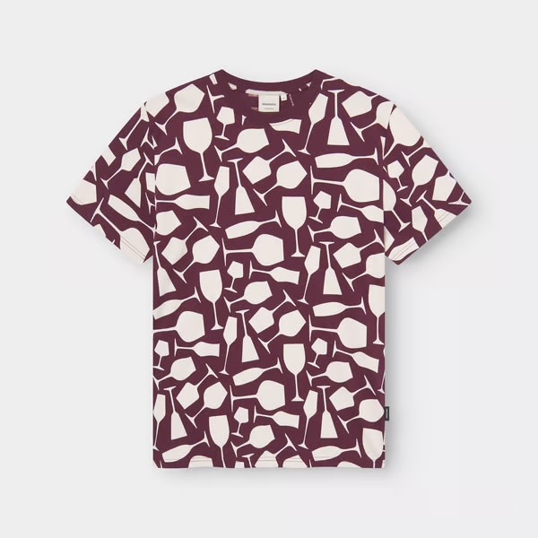 Dedicated Dedicated T-shirt Stockholm Wine Cups Fig Red