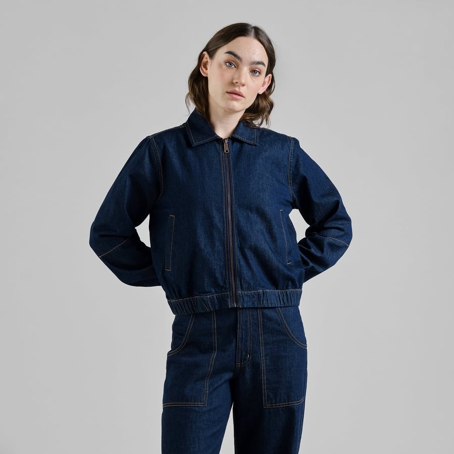 Dedicated Dedicated Jacket Sunna Denim Dark Blue