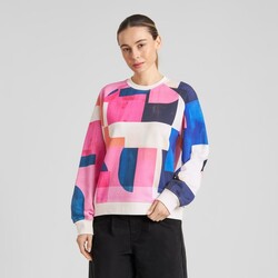 Dedicated Sweatshirt Ystad Abstract Block Multi Color