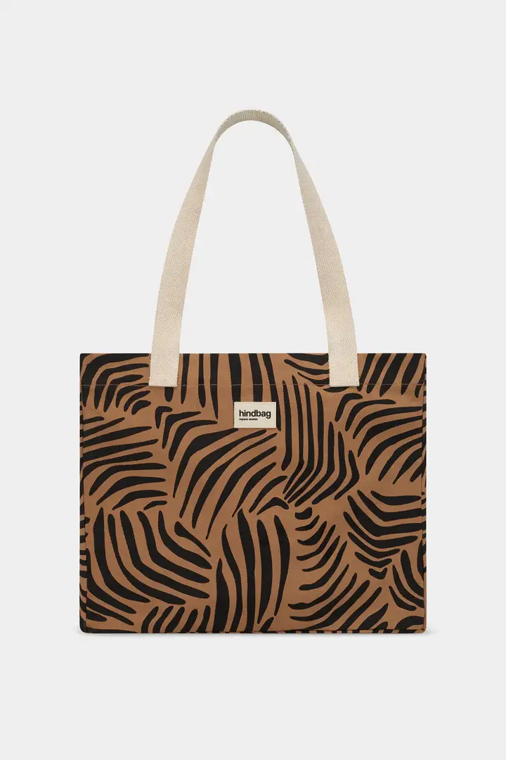 Hindbag Hindbag Claude Zebra Cinnamon Tote Bag