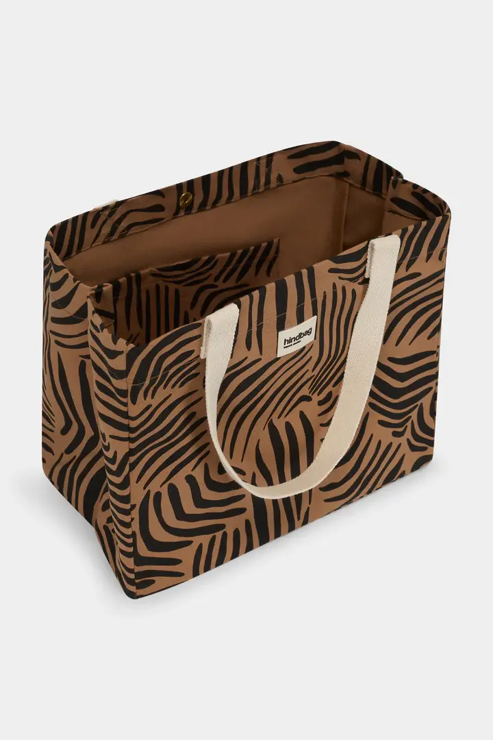 Hindbag Hindbag Claude Zebra Cinnamon Tote Bag