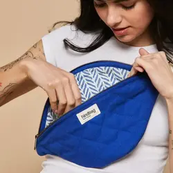 Hindbag Olivia Quilted Electric Blue Fanny Pack