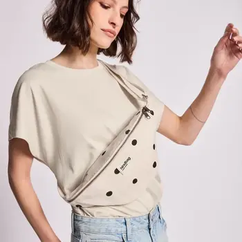 Hindbag Olivia Ecru Polka Dot Fanny pack