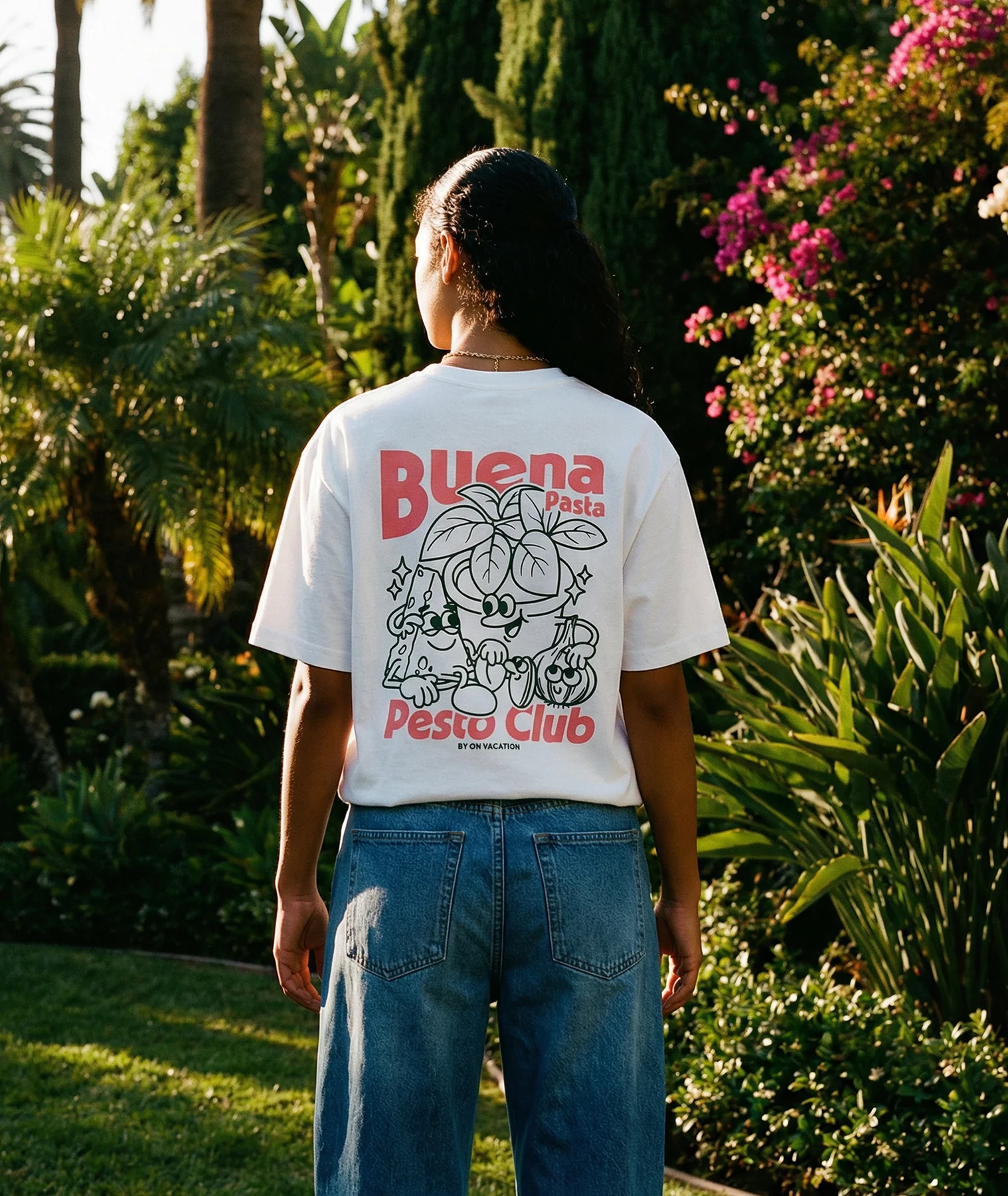 On Vacation On Vacation Pesto club T-shirt white