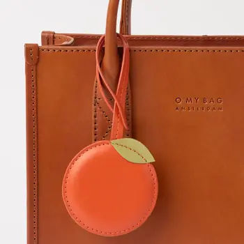 O My Bag Keyring Oranje Tangerine Classic Leather