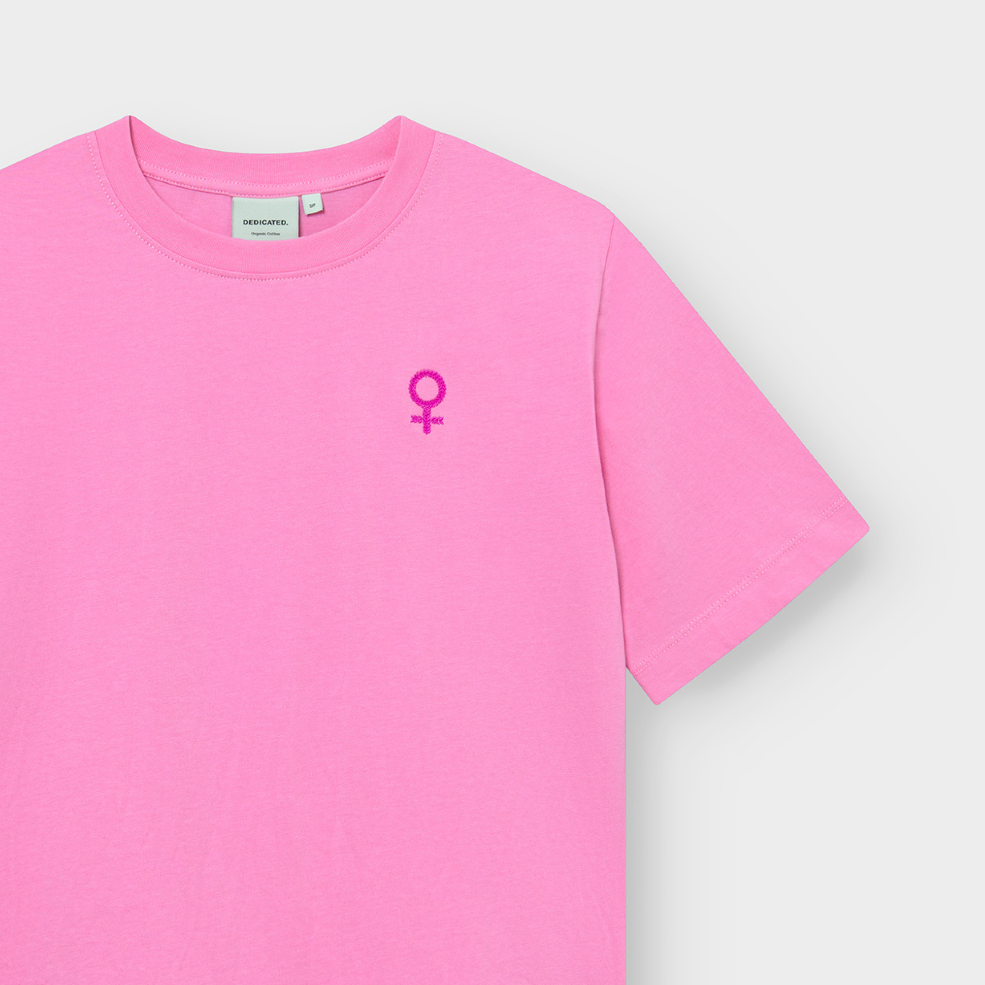 Dedicated Dedicated T-shirt Vadstena Femme Leaf Moonlight Pink