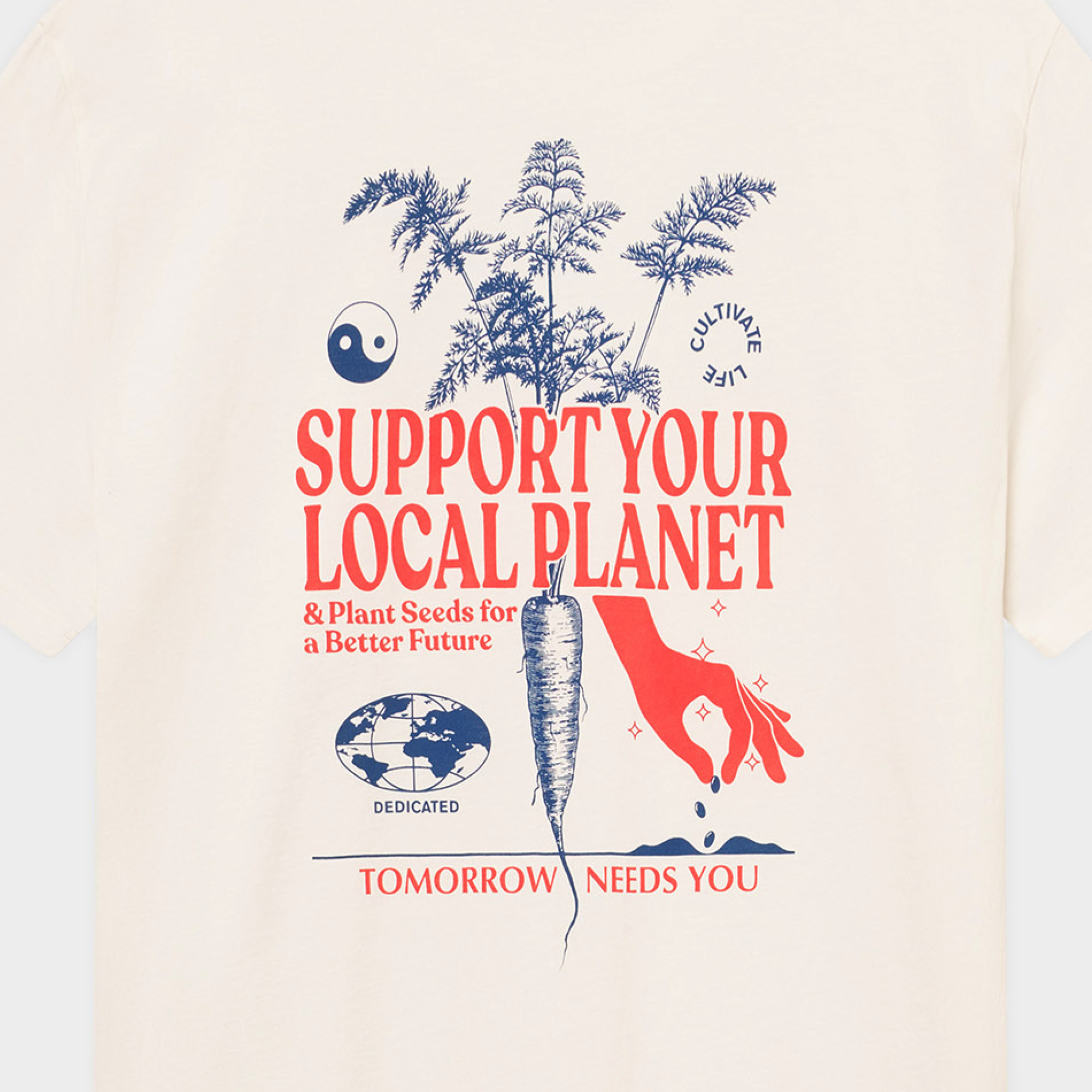 Dedicated Dedicated T-shirt  Stockholm Support Seed Off-white