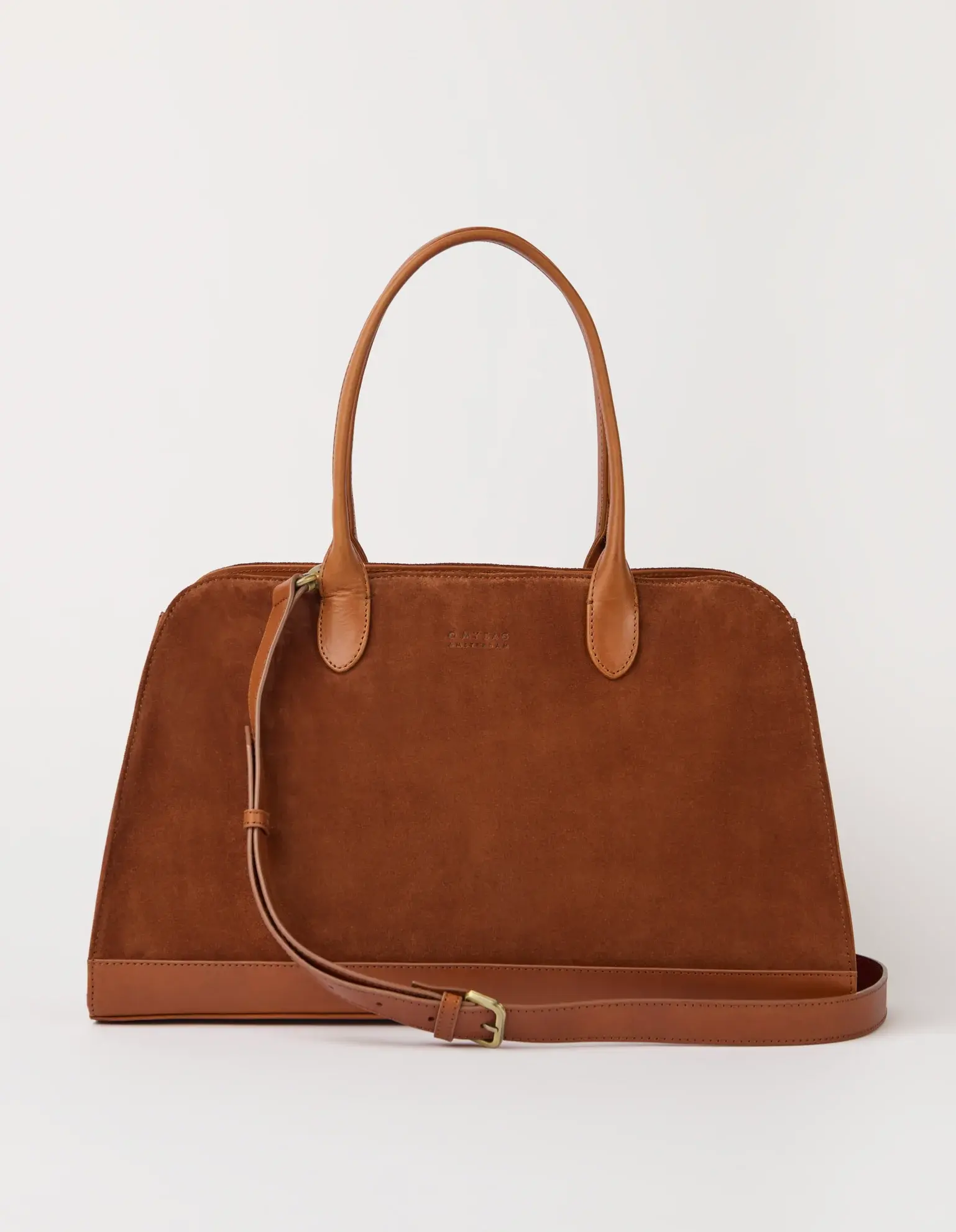 O My Bag O My Bag Alma Tas Cognac Suede With Stromboli Leather