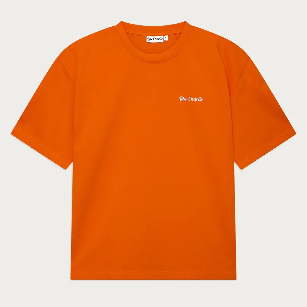 Like Charlie Like Charlie Logo T-Shirt Oranje
