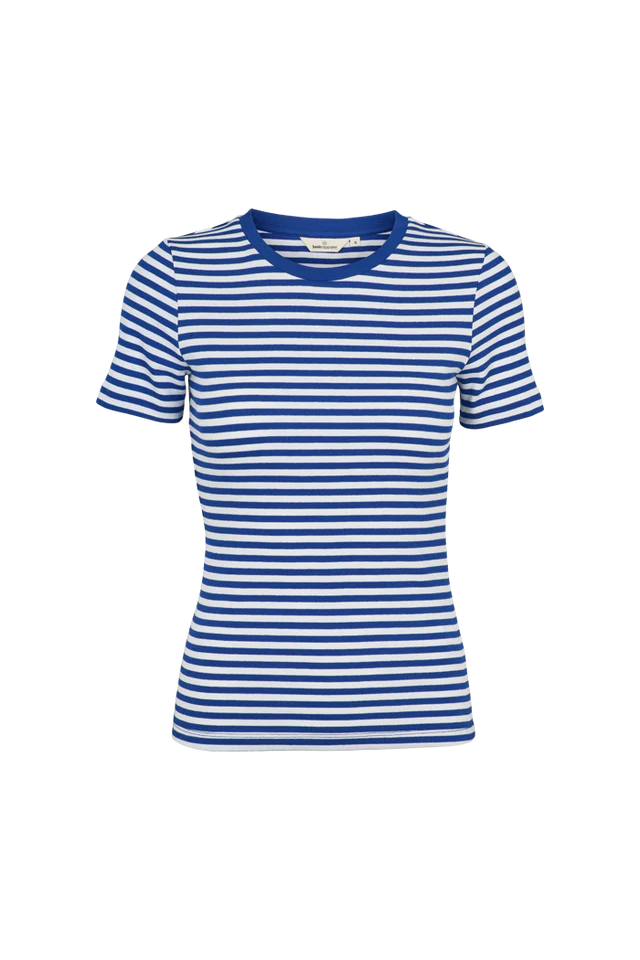 Basic Apparel Basic Apparel Ludmilla O-Neck - Sodalite Blue / Whisper White