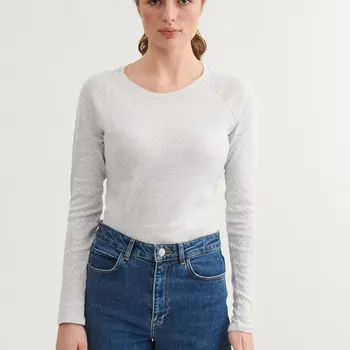 Basic Apparel Arense LS Tee Light grey