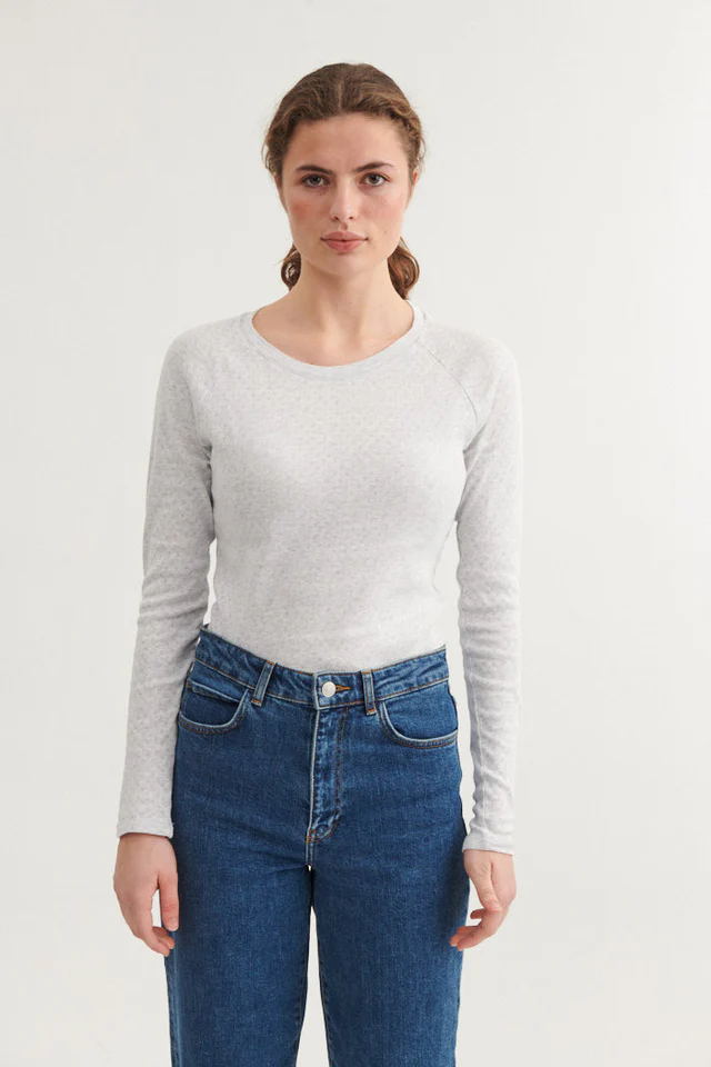 Basic Apparel Basic Apparel Arense LS Tee Light grey