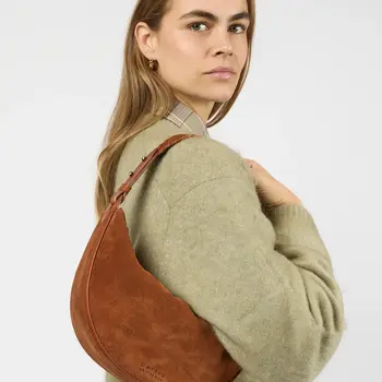 O My Bag Leo Bag Short Strap Cognac Suede With Classic Leather
