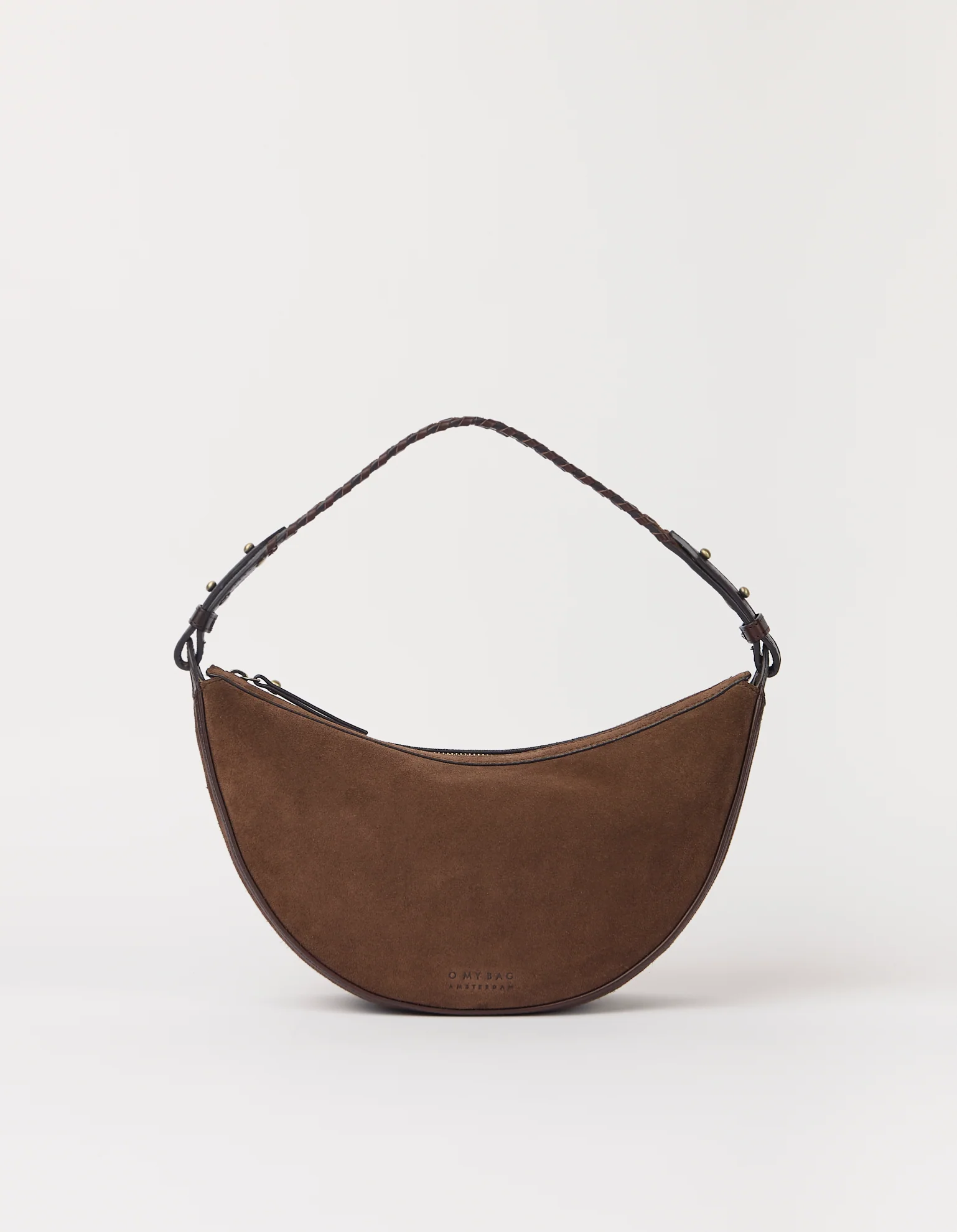 O My Bag O My Bag Leo Tas Short Strap Chocolate Suede With Classic Leather