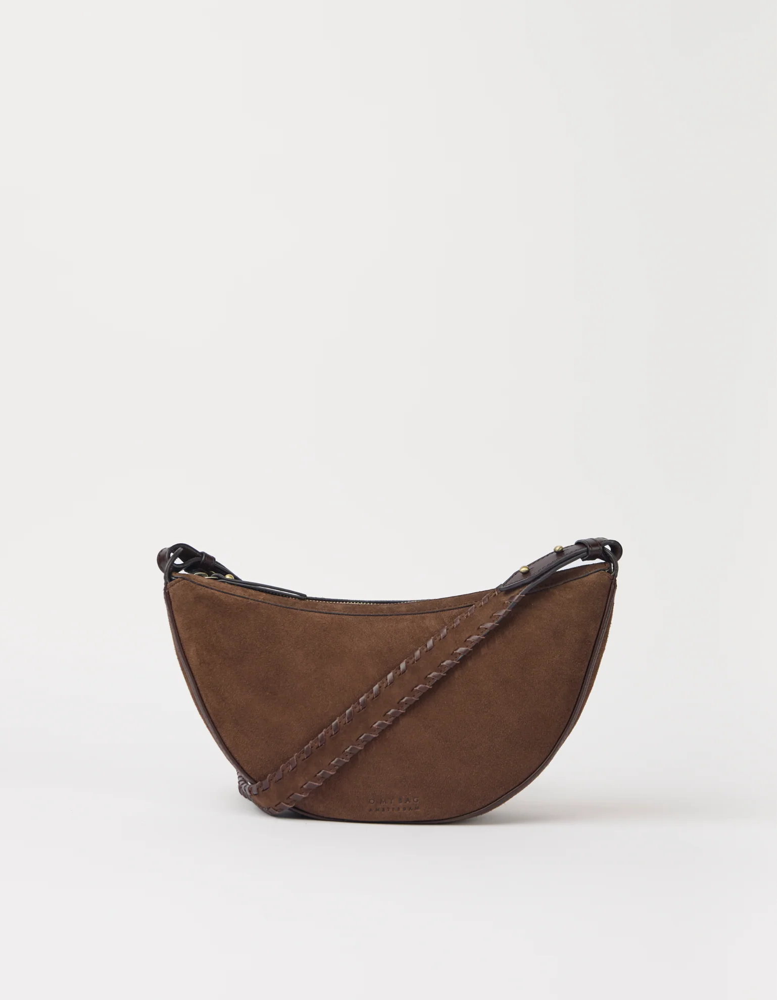 O My Bag O My Bag Leo Crossbody Tas Strap Chocolate Suede With Classic Leather