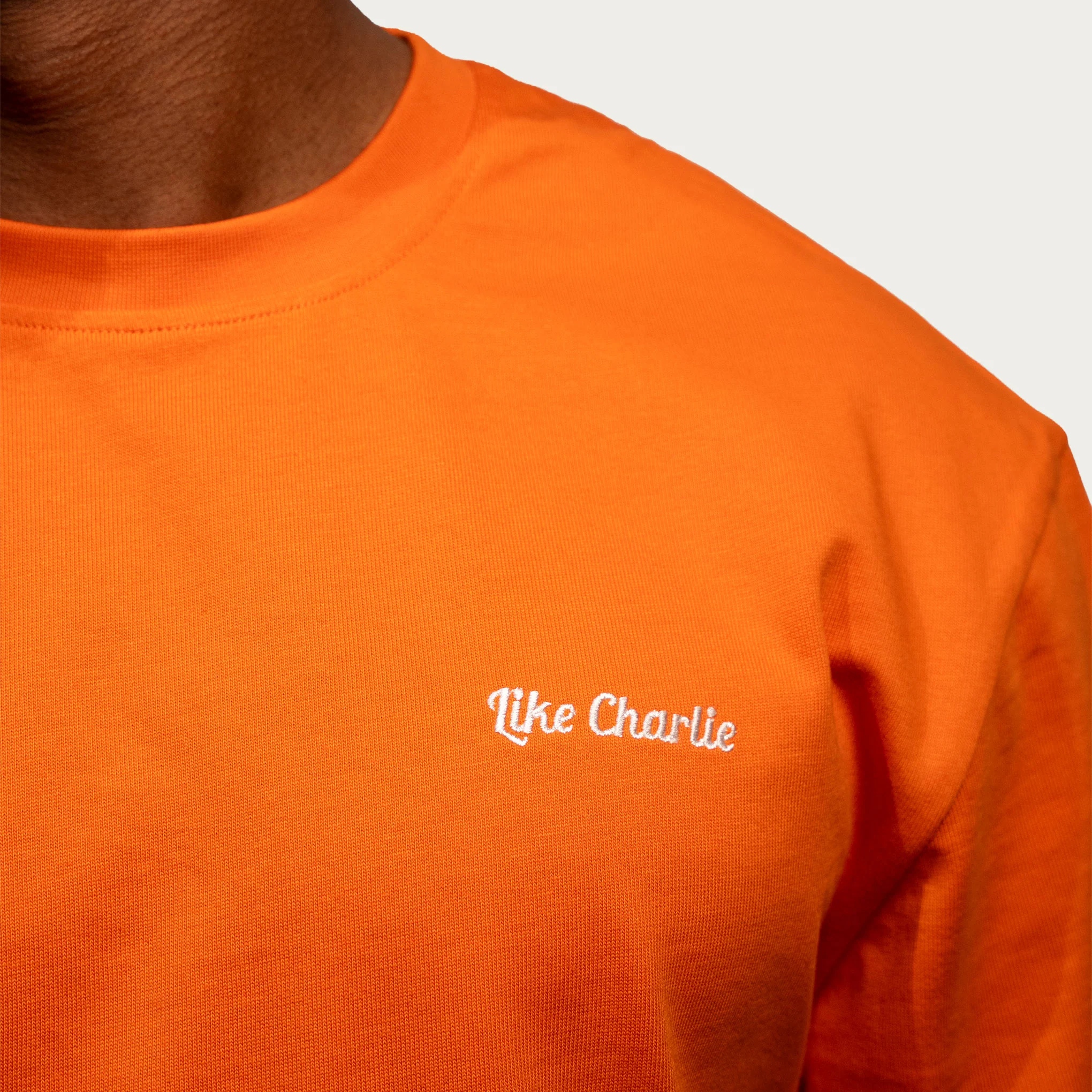 Like Charlie Like Charlie Logo T-Shirt Oranje