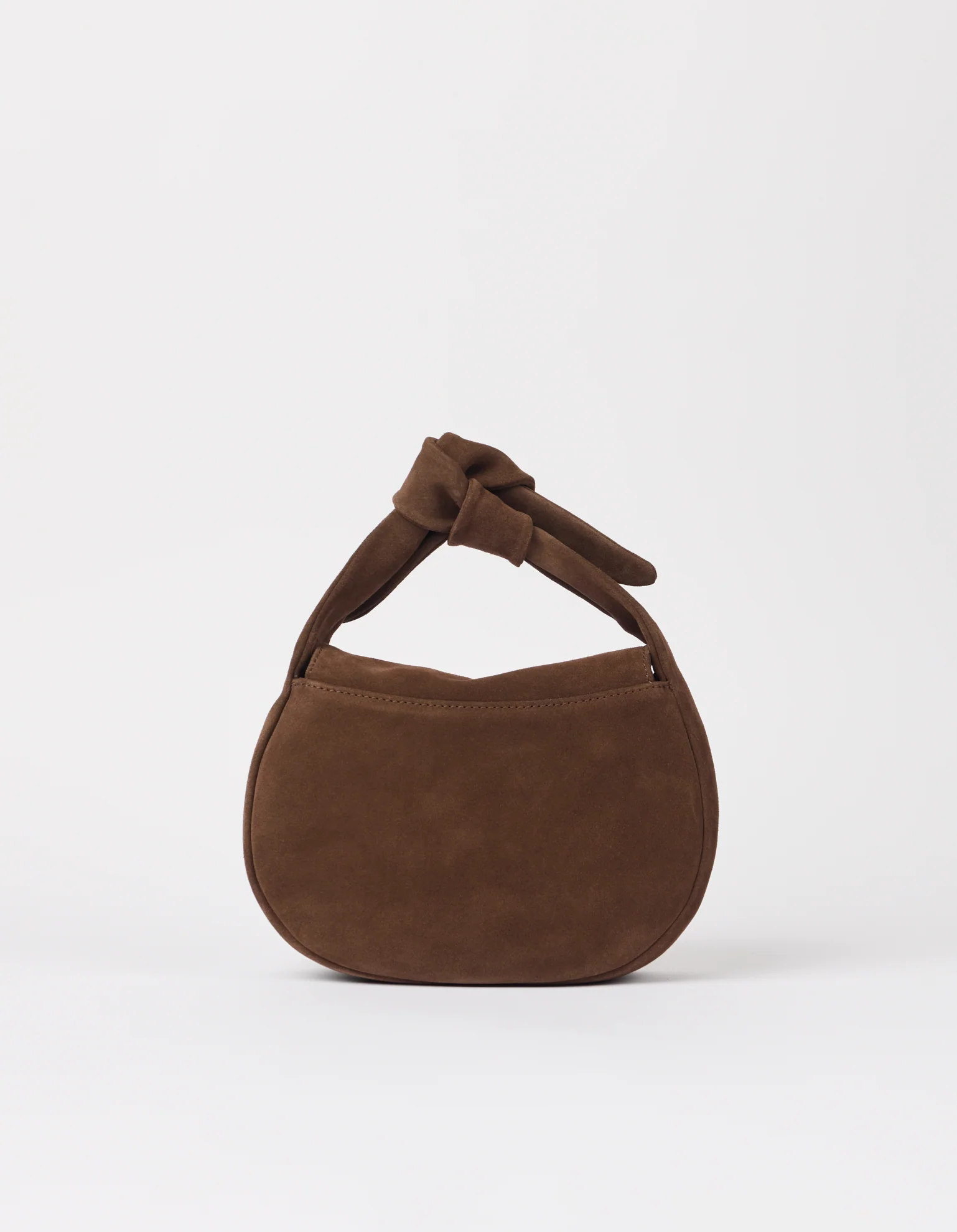 O My Bag O My Bag Coco Croissant Tas Chocolate Suede With Classic Leather