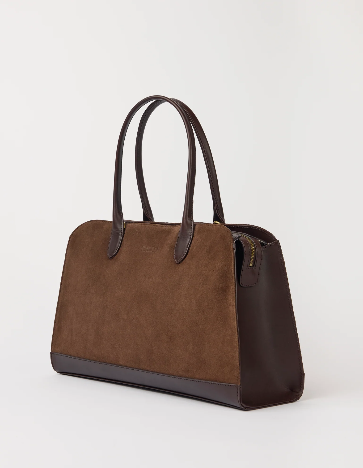 O My Bag O My Bag Alma Tas Chocolate Suede With Classic Leather