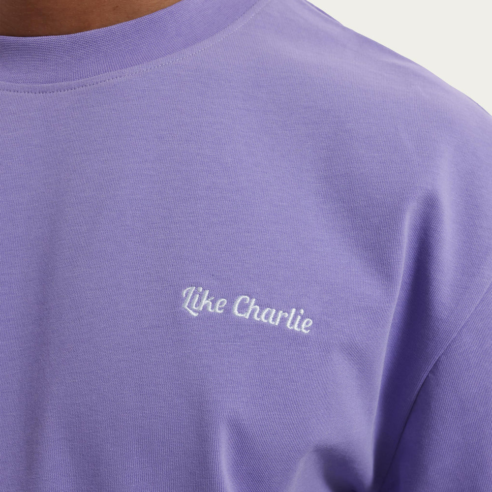 Like Charlie Like Charlie Lavender Logo T-Shirt