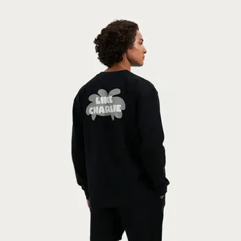 Like Charlie Branded Sweater Black