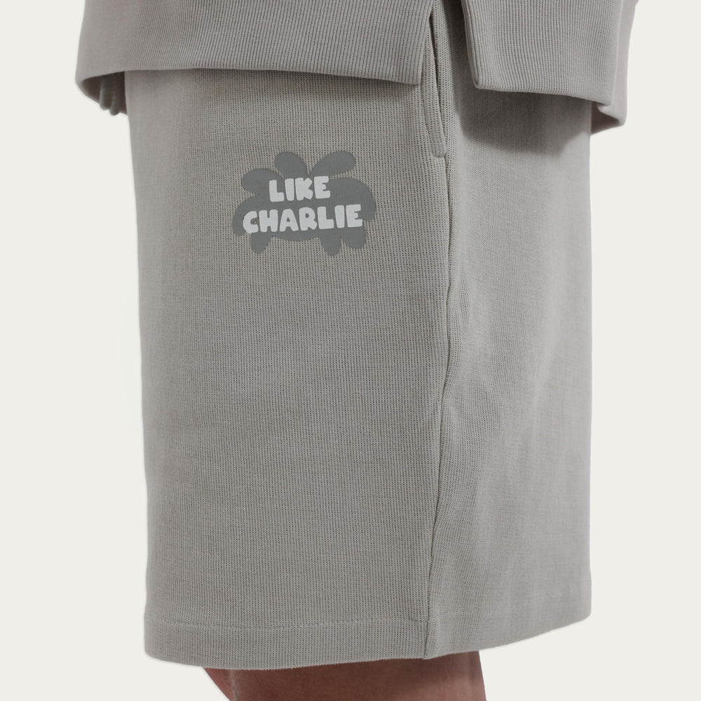 Like Charlie Like Charlie Branded Shorts Khaki
