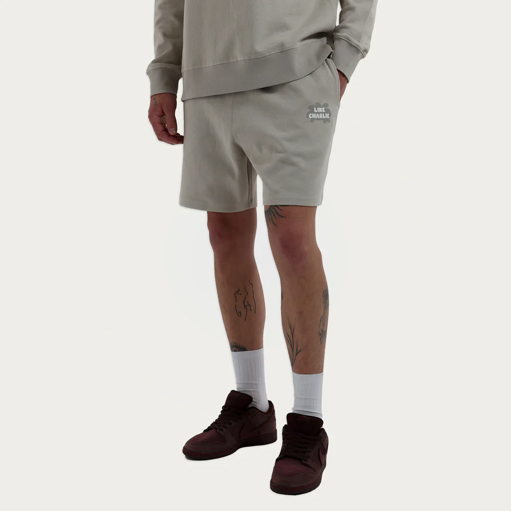 Like Charlie Like Charlie Branded Shorts Khaki