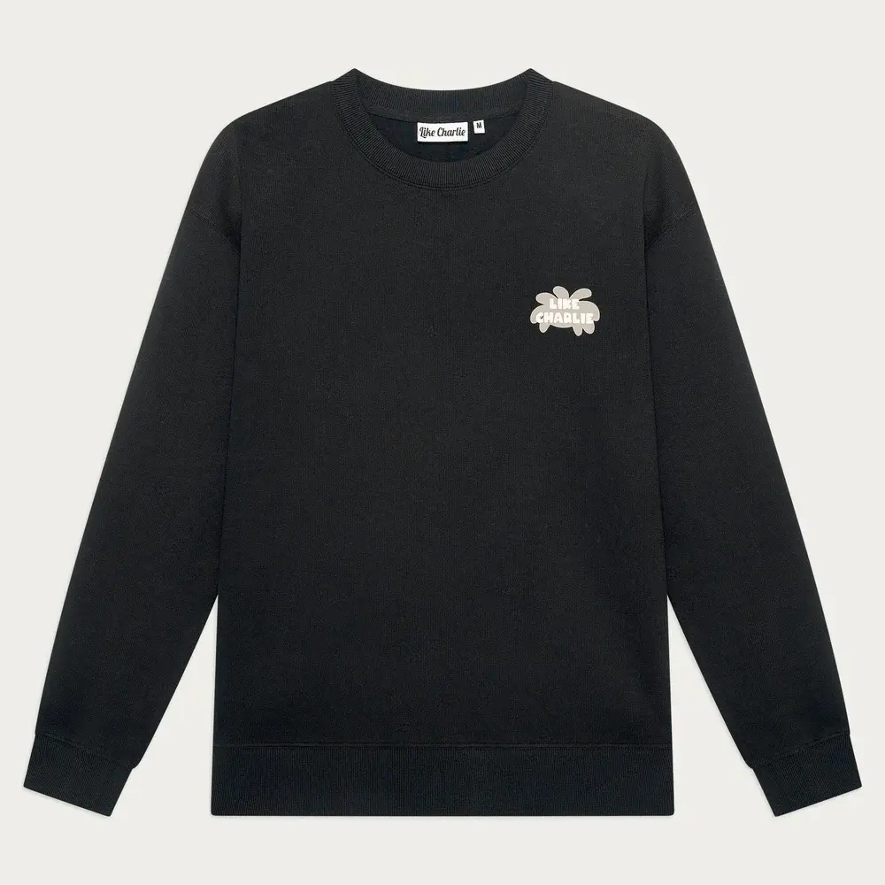 Like Charlie Like Charlie Branded Sweater Zwart