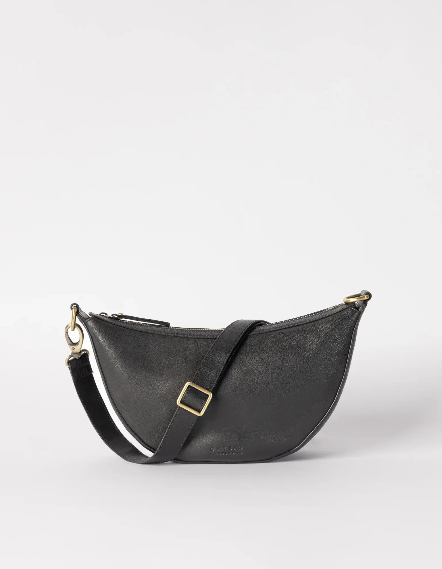 O My Bag O My Bag Leo Tas Midi Black Soft Grain Leather