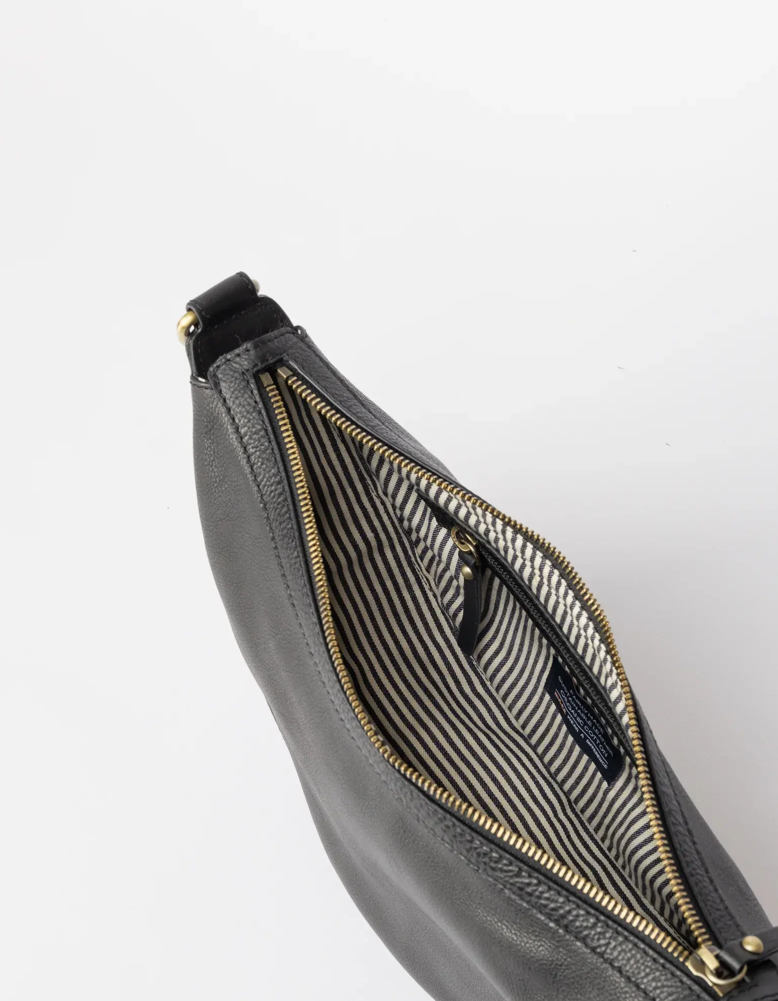 O My Bag O My Bag Leo Tas Midi Black Soft Grain Leather