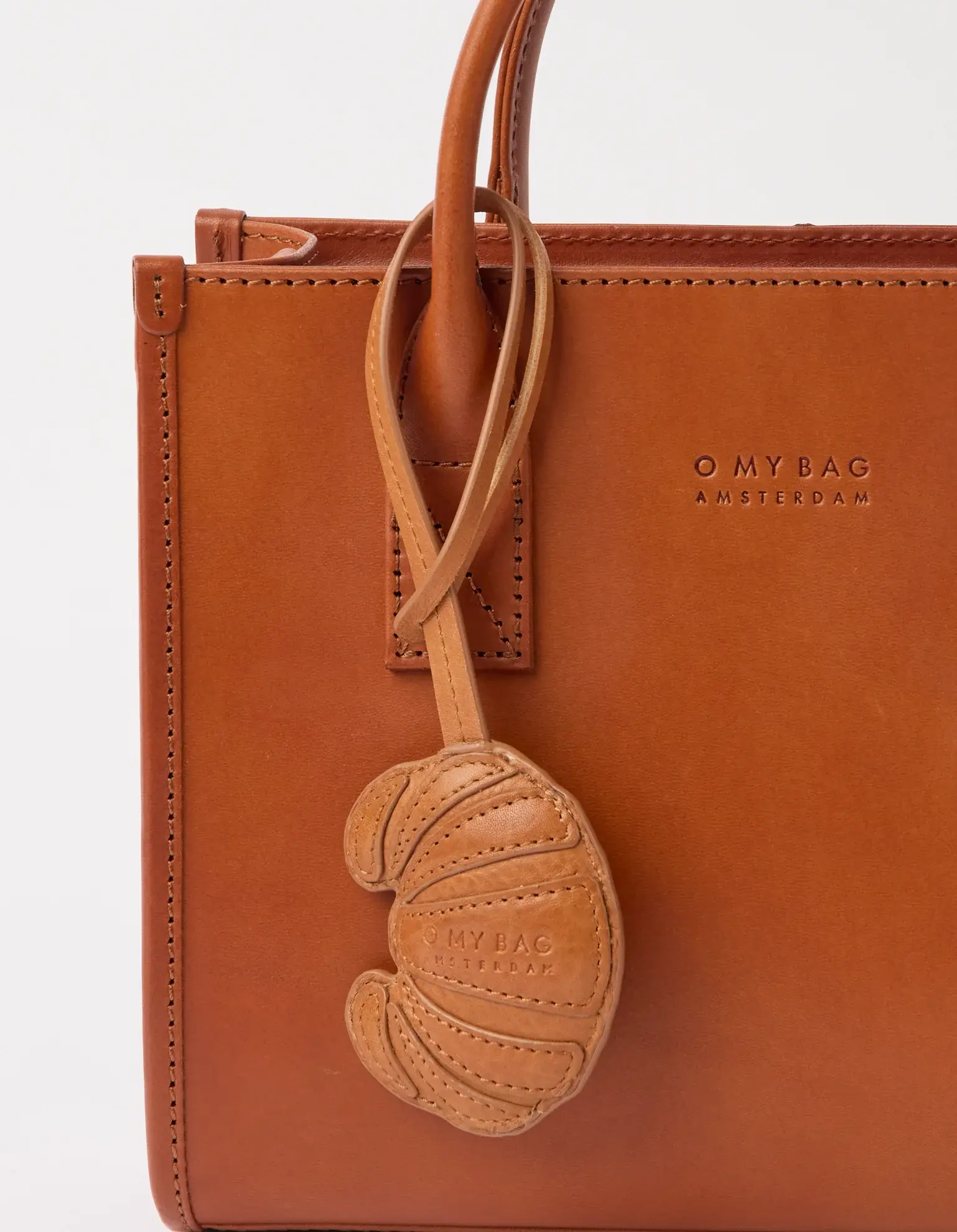 O My Bag O My Bag Sleutelhanger Croissant Wild Oak Soft Grain Leather