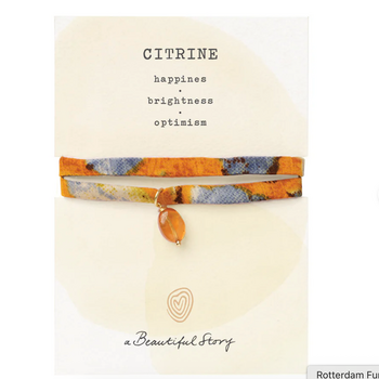 A Beautiful Story Sari Wrap Armband Citrine
