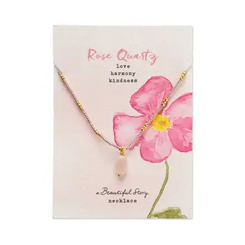 A Beautiful Story Wishing Rose Quartz Ketting