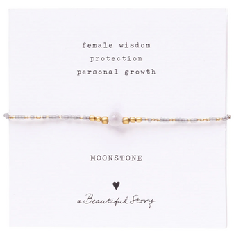 A Beautiful Story Iris Card Moonstone Armband