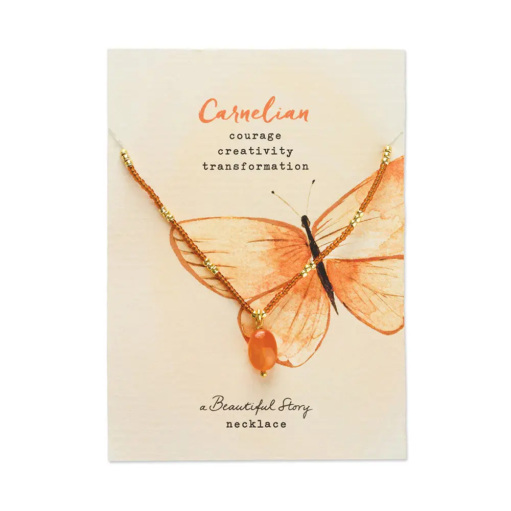 A Beautiful Story A Beautiful Story Wishing Carnelian Ketting
