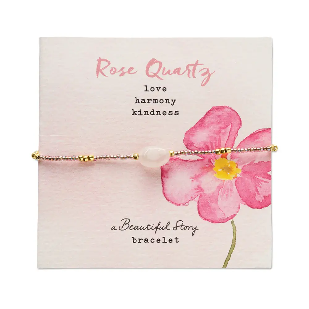 A Beautiful Story A Beautiful Story Wanting Rose Quartz Armband
