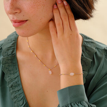 A Beautiful Story Wanting Rose Quartz Armband