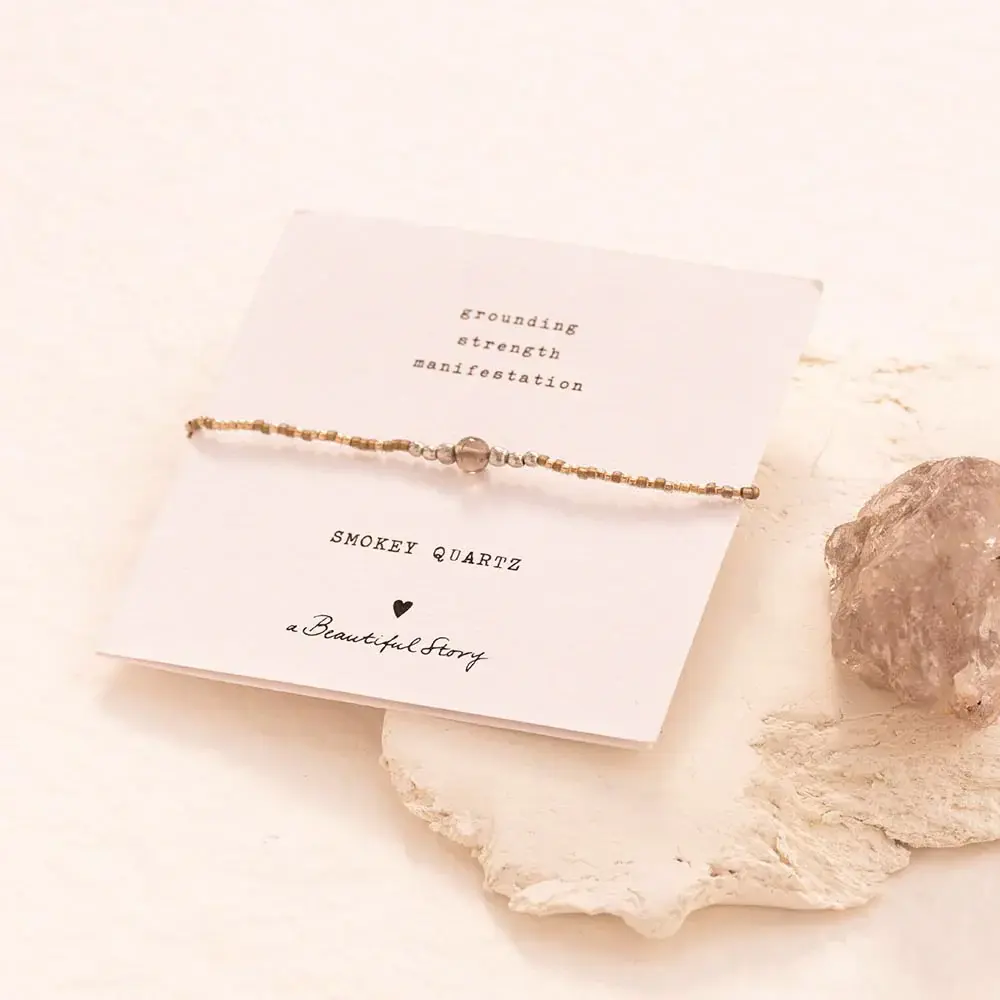 A Beautiful Story A Beautiful Story Iris Card Smokey Quartz SC Armband