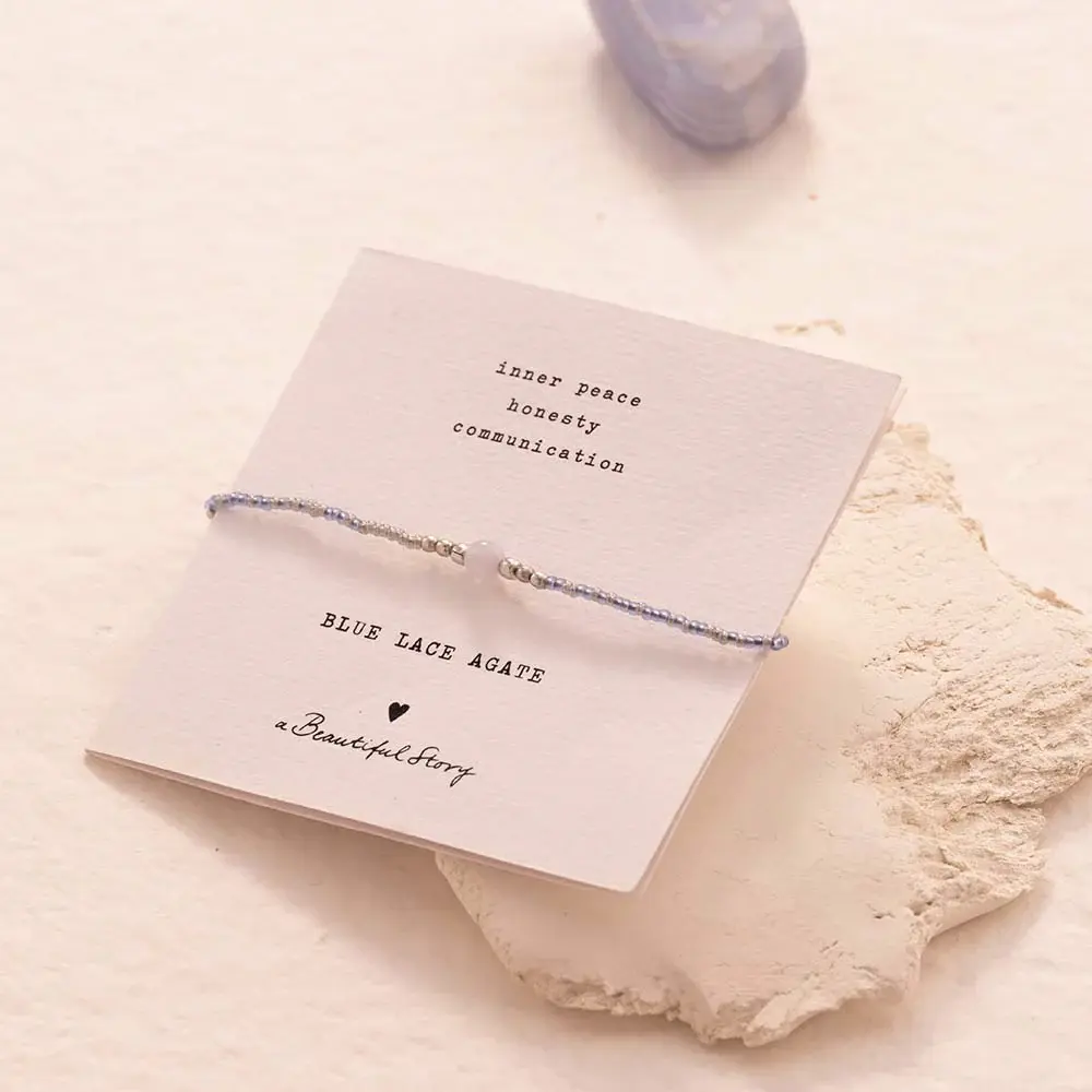 A Beautiful Story A Beautiful Story Iris Card Blue Lace Agate Armband