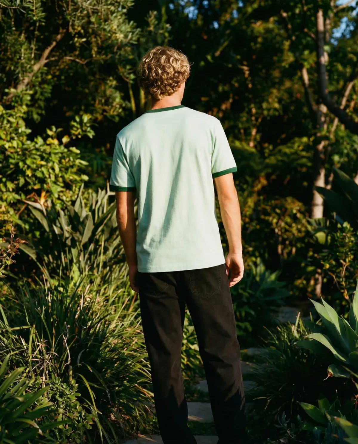 On Vacation On Vacation Vacanza College T-Shirt - Mint (Short Cut)