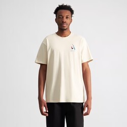 Dedicated T-shirt Stockholm Wish Chest Oat White Rainy Day