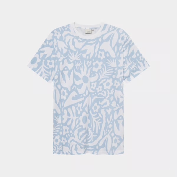Dedicated Dedicated T-shirt Stockholm Wonky Beach Skyway Blue