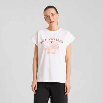 Dedicated T-shirt Visby Self Love Club White