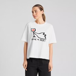 Dedicated T-shirt Vadstena Drink In Peace White