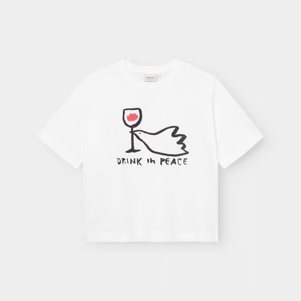 Dedicated Dedicated T-shirt Vadstena Drink In Peace White